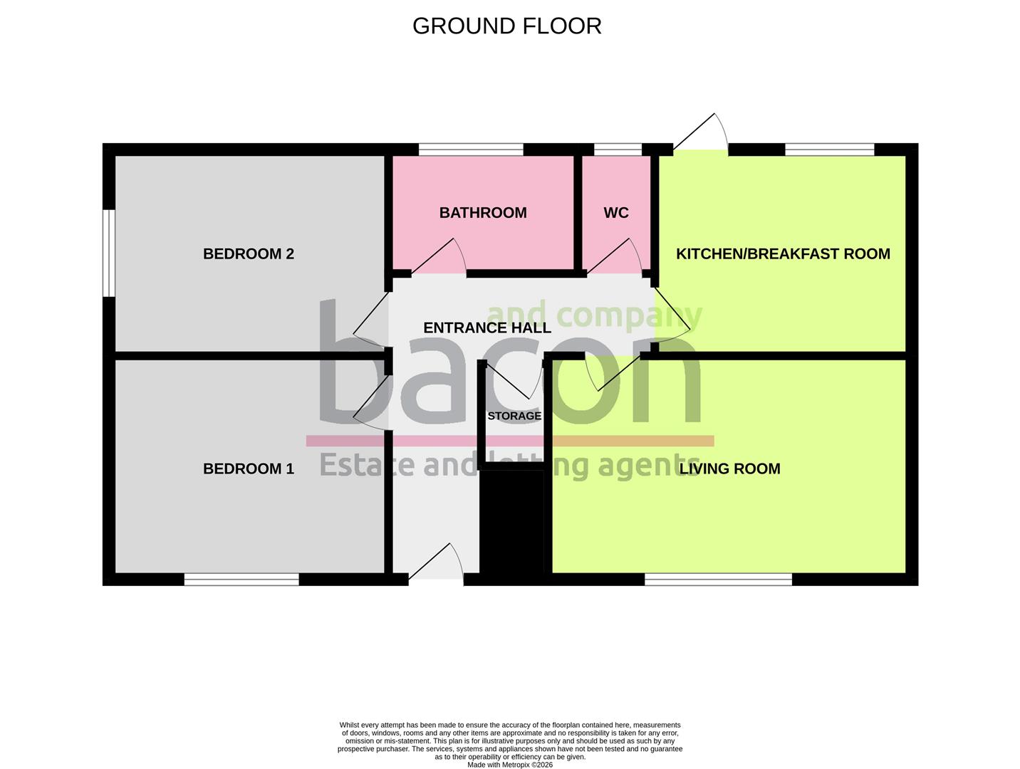 Floor Plan | Flat - Purpose Built | Cedar Avenue, Worthing, BN13 | For Sale